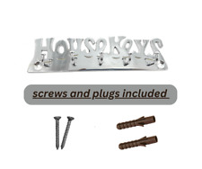 KEY HOLDER  CHROME SILVER HOUSE KEYS 5 HOOKS WALL KEY RACK, Elegant