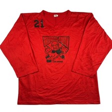 Powertek Vaudreuil-Dorion Ice Hockey Jersey Men's XL Red #21 Les Cedres VTG