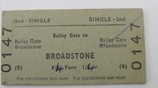 Railway Ticket: (BR S) Bailey Gate to Broadstone Single dated 28 December 1965