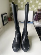 Women’s Harry Hall Black Long Leather Boot,  Uk Size 6