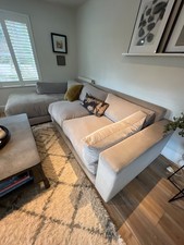 Loaf Velvet Beige/Grey Corner Sofa 
