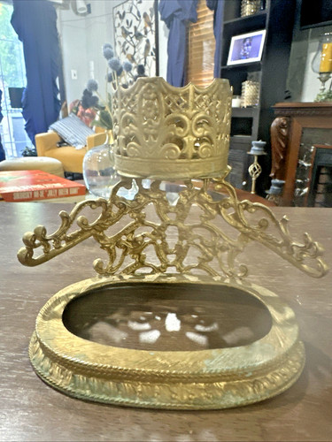 Vintage brass ormbolu soap - brass,