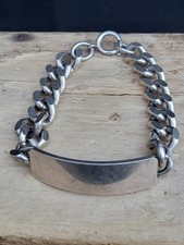 Vintage Hallmarked Silver ID Bracelet. Heavy. Curb. PJC. 1978. B'ham. 53.2gms