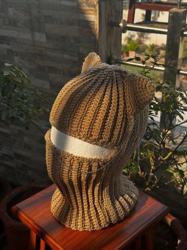 Crochet cat ear balaclava - cat,