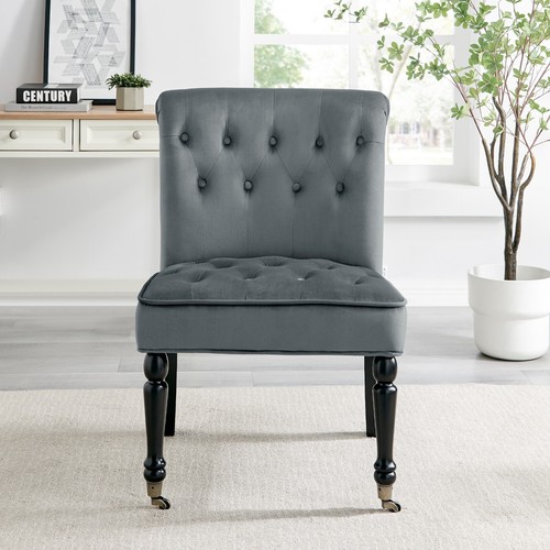 Button back chair velvet - back,