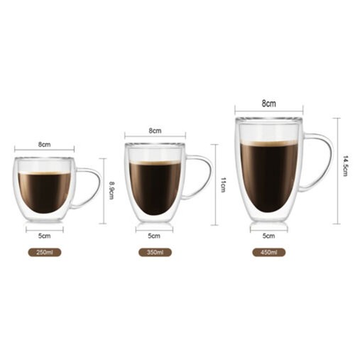 150 450ml double wall glass - 150-450ml,