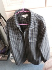 Moss Bros Houndstooth Overshirt   Size large