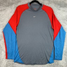 Nike Grey Long Sleeve Workout Gym Sports T Shirt Tee Size Men's Large L
