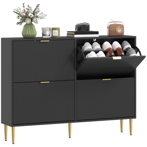 Homcom slim shoe - homcom, storage