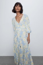 ZARA  blue & yellow floral