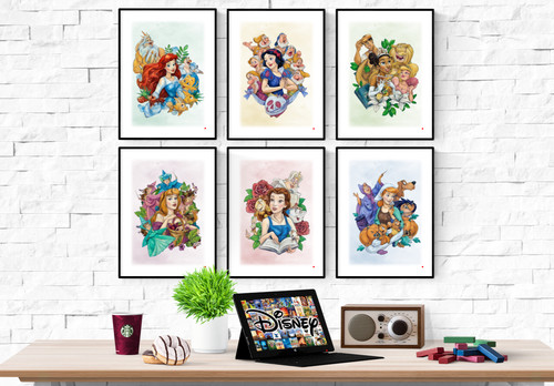 Disney princess collage - princess, pastel