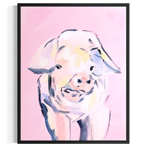 Original abstract pig 11x14 - pig,