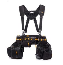 Toughbuilt Tool Belt with 4 Pouches and A Hammer Loop for Construction Work