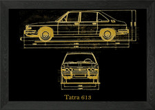 Tatra 613 blueprint gold - tatra,
