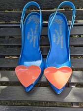 Rare Vivienne Westwood x Melissa turquoise peach lady dragon heart uk size 7  