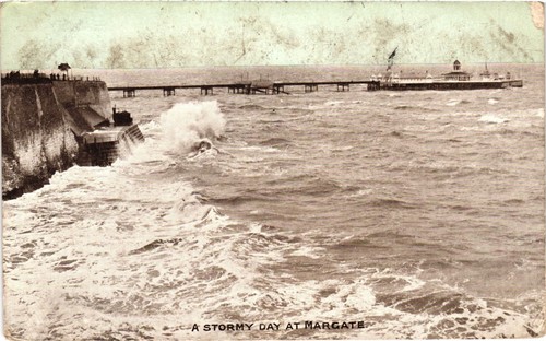 Stormy day margate postcard - day,