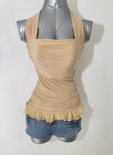 Vintage cream ruffle - cream,