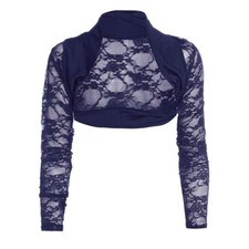 Ladies Stretchy Lace Cropped