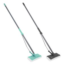 JVL Super-Absorbent Flat Sponge Squeegee Floor Mop, Grey/Turquoise