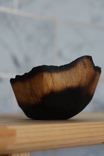 Small wooden bowl yakisugi - small,