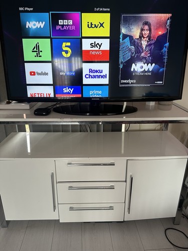 White gloss stand unit - white,