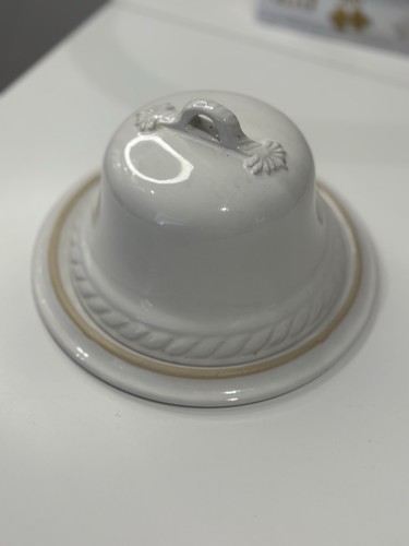 Vintage white ceramic cheese - vintage,