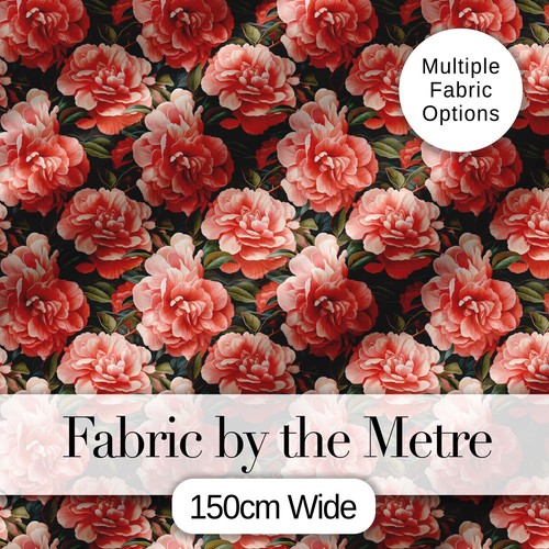Soft coral peony floral - coral,
