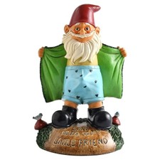 Naughty Garden Gnome Statue