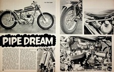 1969 Pipe Dream Custom Triumph Bonneville Motorcycle - 3-Page Vintage Article
