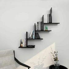 Bookcases Wall Shelving Book Plant Display Shelves CD Rack WHITE BLACK storage