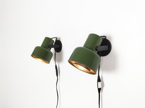 Pair moss green - pair, 1970s