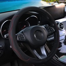 15" Universal Car Steering Wheel Cover embossedhand-shap PU Leather Comfortable