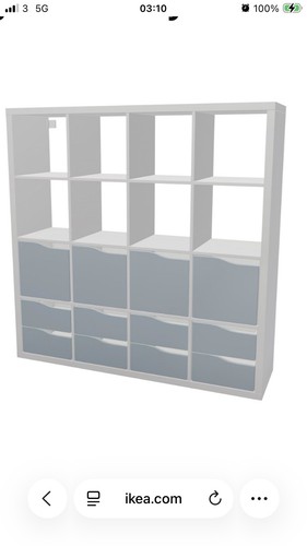 Ikea kallax high gloss - high, white