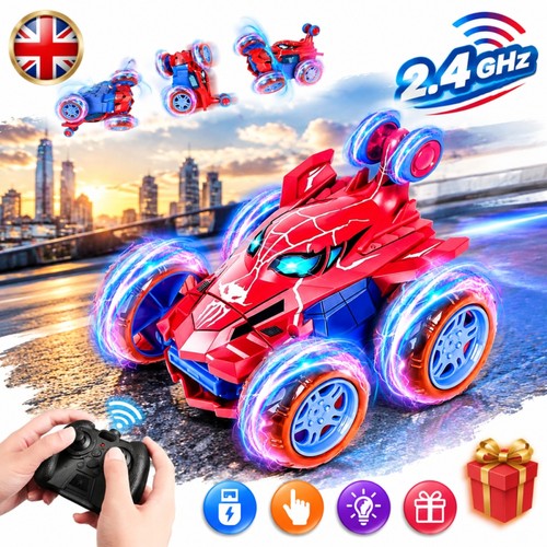 Spiderman stunt car remote - spiderman,
