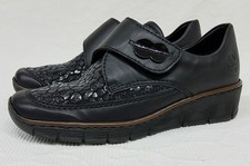 Rieker Womens Comfy Shoes UK Size 3 Black Leather New