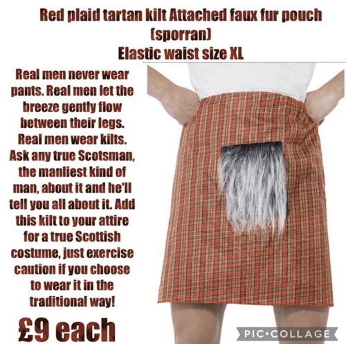 Men red scottish tartan - men’s,