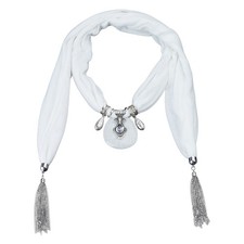 Women Fashion Bohemian Ethnic Jewelry Tassel Water Drop Pendant Scarf Necklace