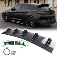 Rear Bumper Spoiler Diffuser Splitter Shark 10 Fin Carbon For Alfa Romeo Stelvio