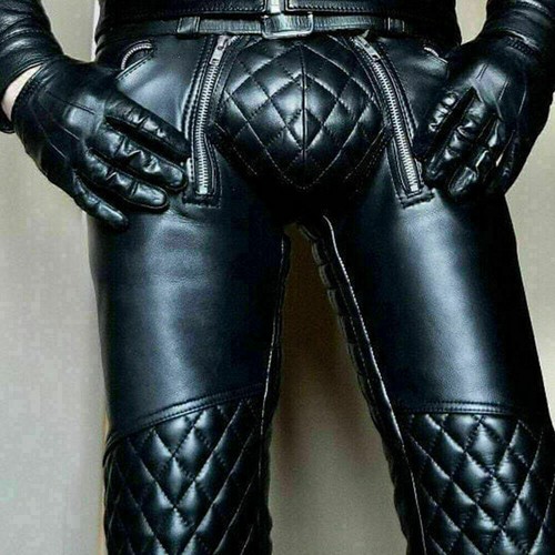 Men real leather pant - leather,