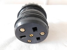 Ex Army Military  Female 3 Pin Weather Resistant Generator Festoon Plug  [D5C]