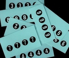 CORGI RACING NUMBERS BLACK &