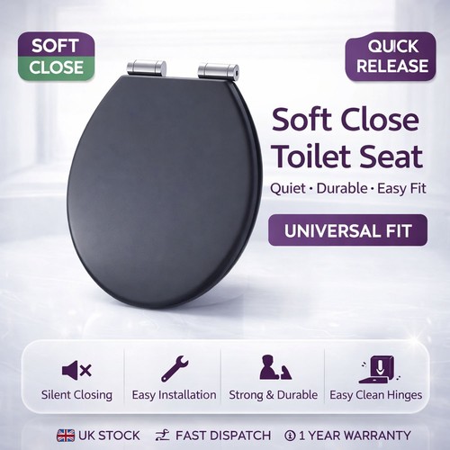 Grey mdf toilet - mdf, seat