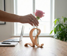Sculptural wave test - tube, vase