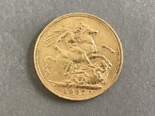 1907 King Edward VII Full Sovereign Gold Coin (2)