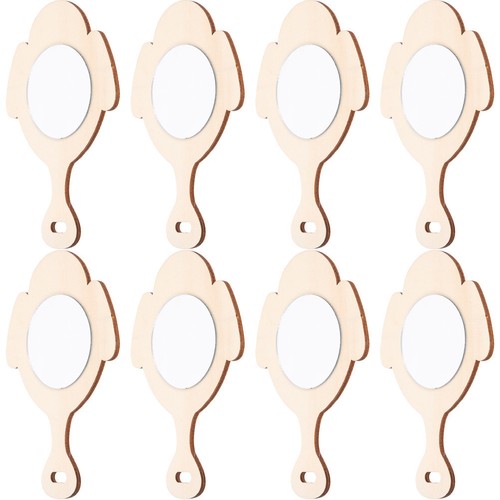 Pcs diy wooden mirrors small - diy,