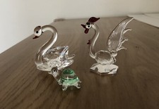 Crystal/glass set of 3 animals