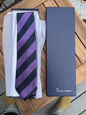 University of Brighton Sussex  Silk Tie -  new condition Handmade in box 