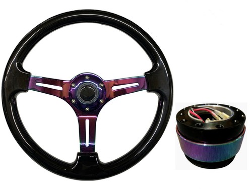 Black neo chrome steering - neo,