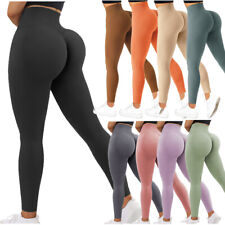 Women Scrunch Butt Lift Leggings Seamless High Waisted Workout Gym Yoga Pants UK