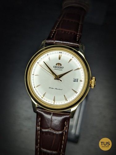 Orient bambino 38mm gold case - bambino,